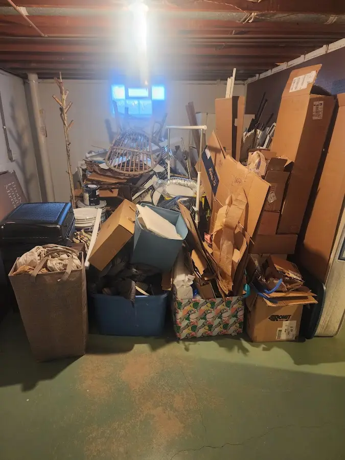 Roll-off dumpster container at job site for Concrete Dumpster Rental in Princeton